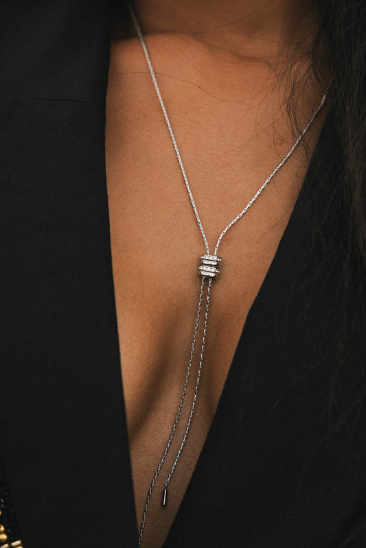 The Reins - Silver Adjustable Bolo Necklace