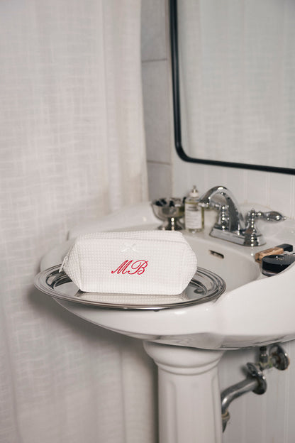 Embroidered Waffle Pochette