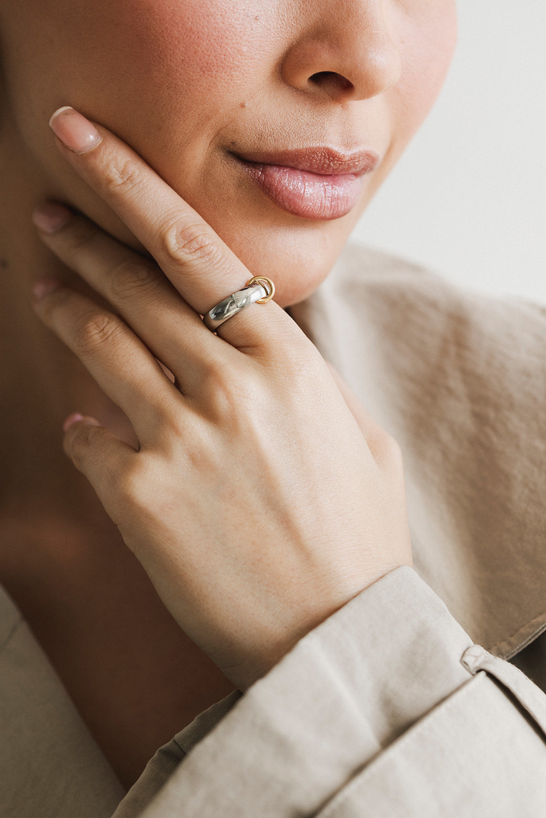 Julia - Mixed Metal Statement Ring