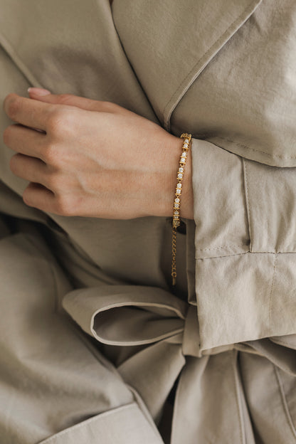 Vendôme - Gold Diamond Textured Bracelet