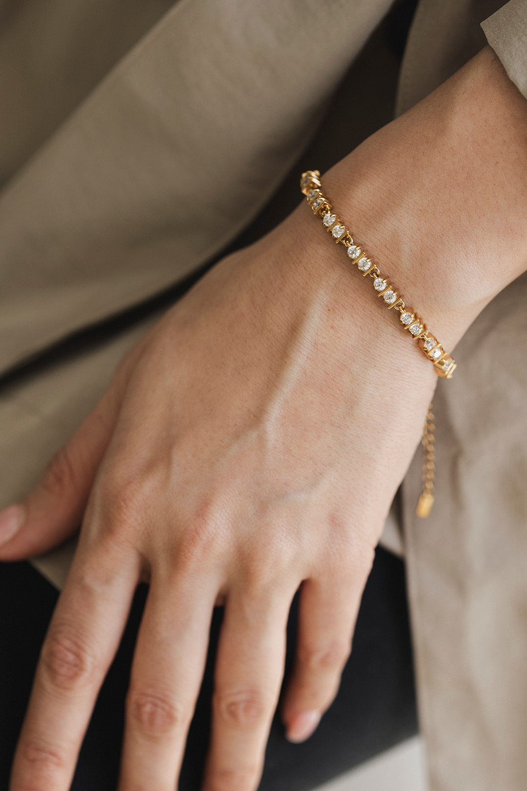 Vendôme - Gold Diamond Textured Bracelet