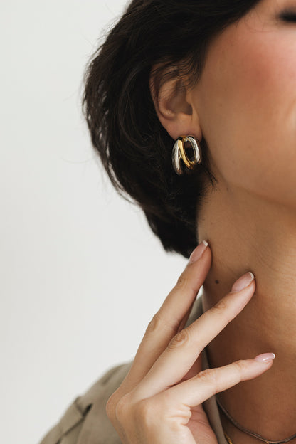 Alix - Mixed Metal Layered Stud Earrings