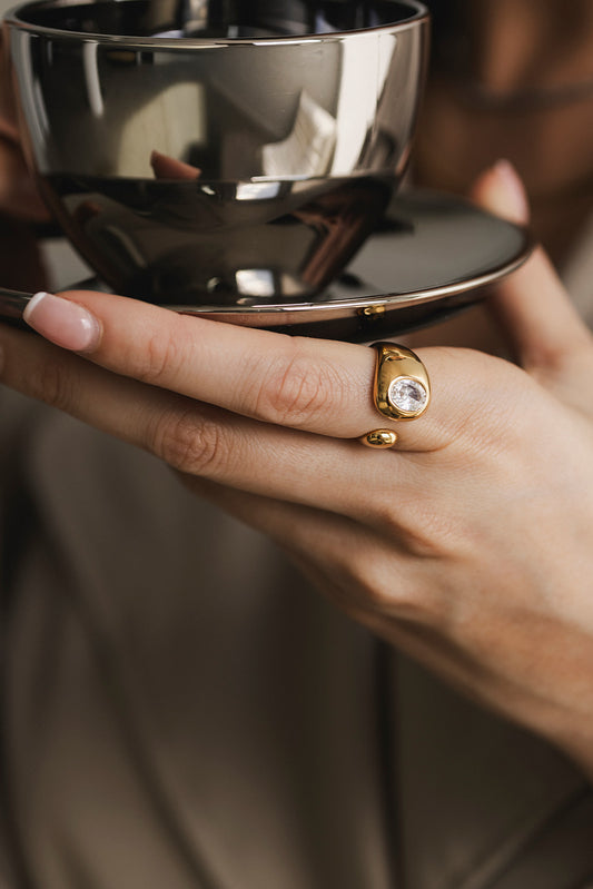 Félicité - Adjustable Open Diamond Ring