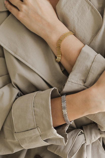 Désirée - Silver Mesh Chain Bracelet