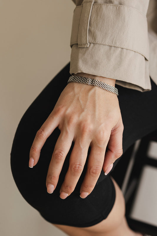 Désirée - Silver Mesh Chain Bracelet