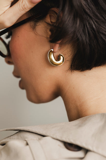 Gisele - Mixed Metal Stud Statement Earrings