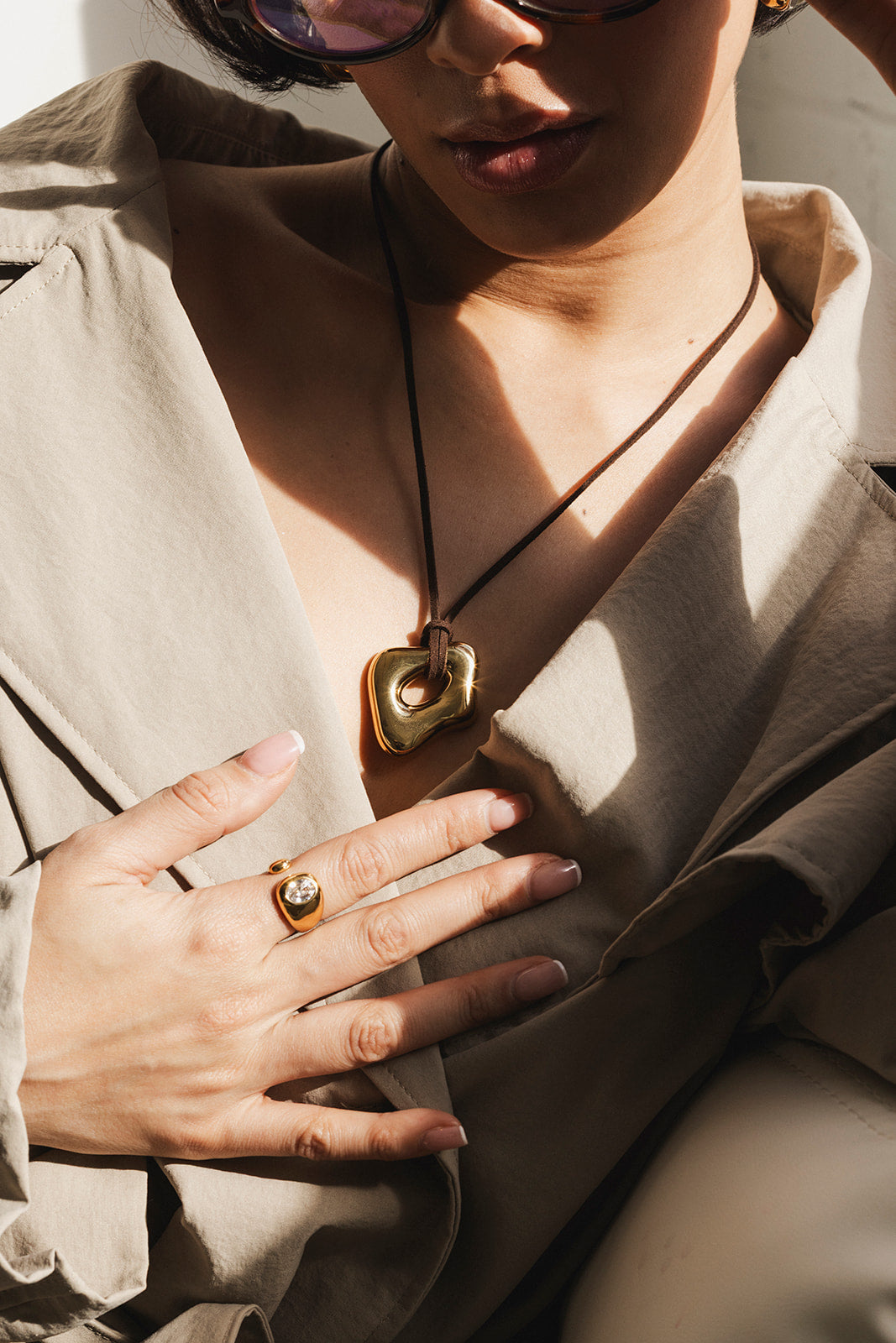 Jolie - Adjustable Gold Cord Necklace