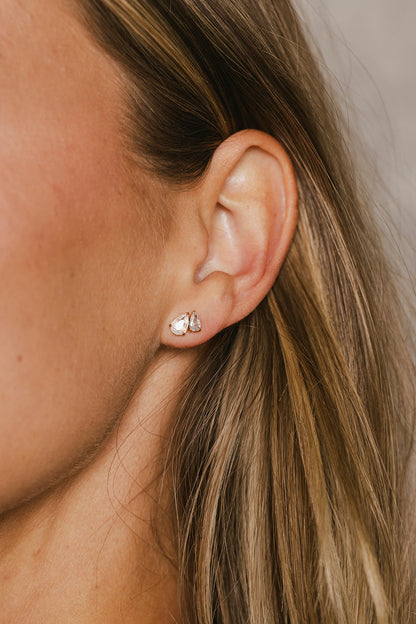 Sylvie - Gold Double Pear Stud Earrings