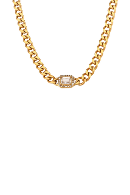 Altair - Gold Cuban Chain Diamond Necklace