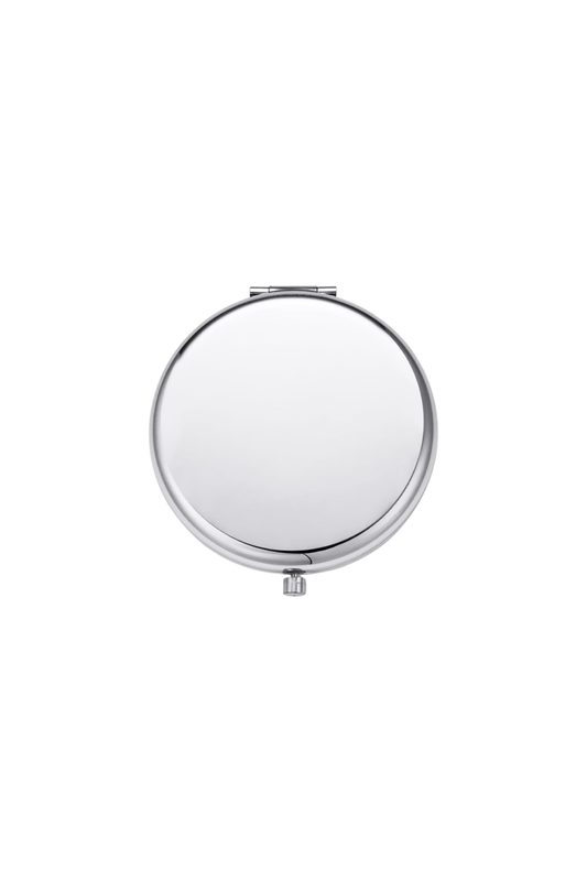 Custom Engraved Silver Compact Mirror