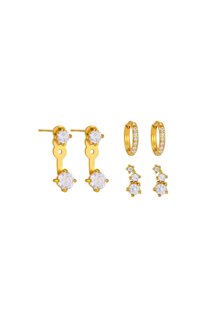Cheval d’Or - Gold Earrings (Set of 3 Bundle)