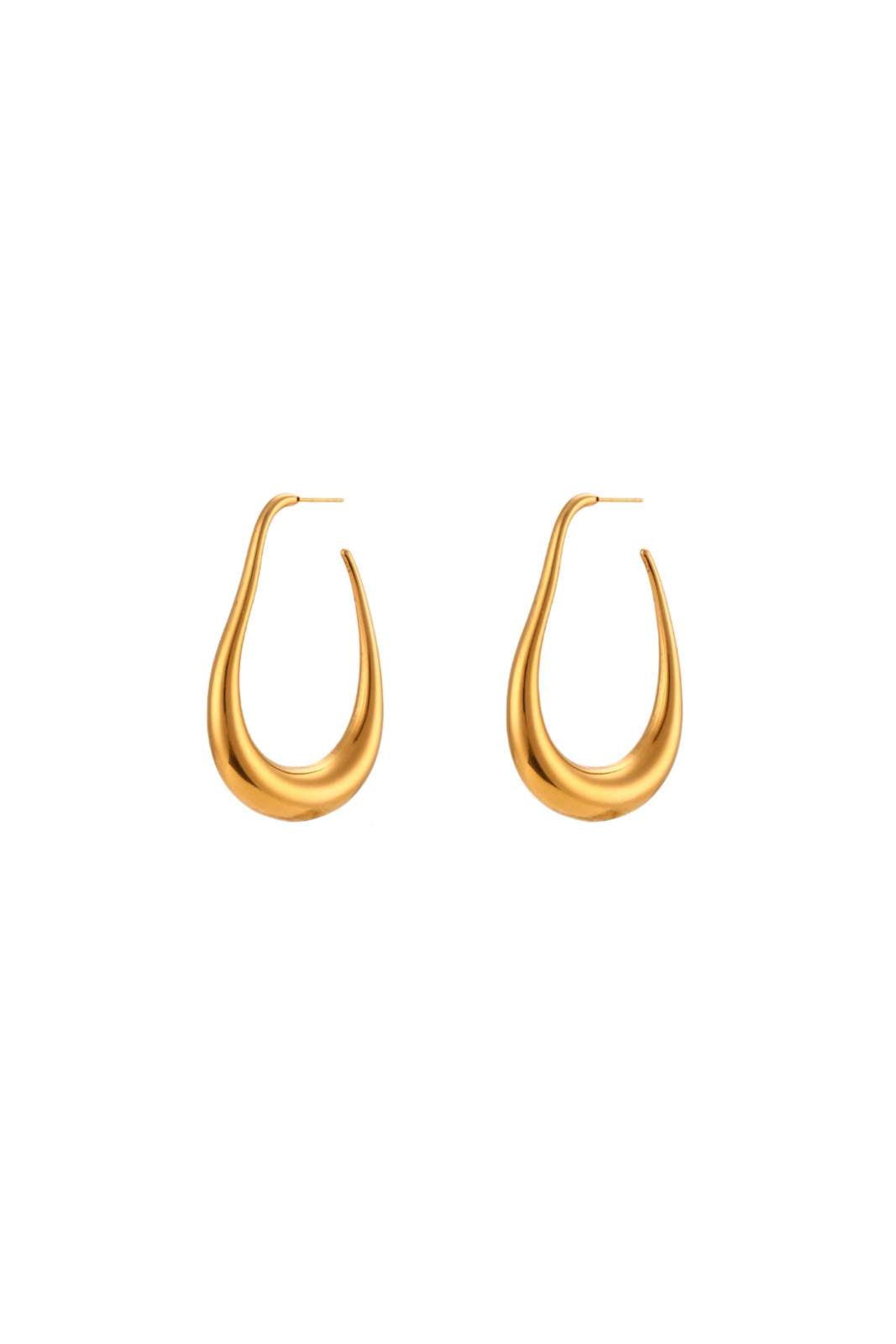 Vega - Gold Hollow Statement Hoop Earrings