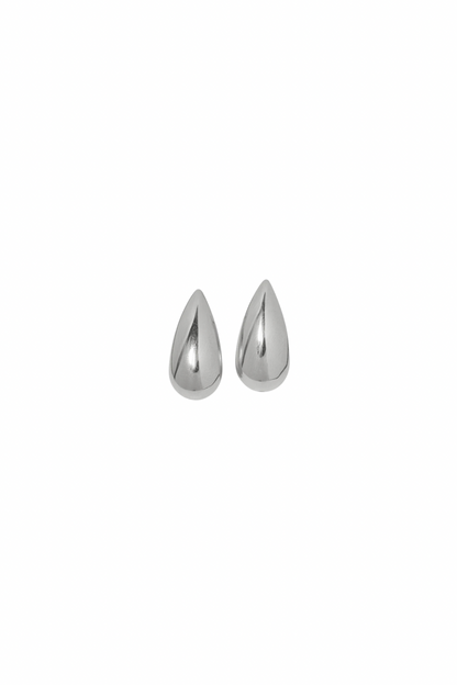 Céline - Silver Teardrop Stud Earrings