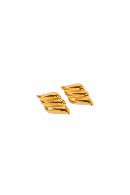 Isabelle - Gold Wing Stud Earrings