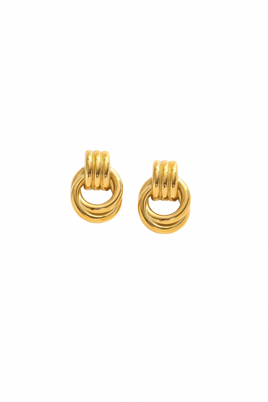 Odette - Gold Knot Stud Earrings