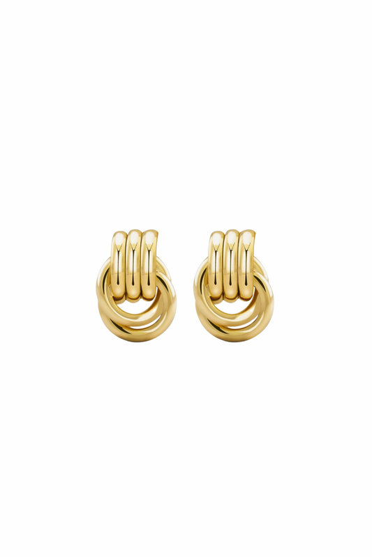 Odette - Gold Knot Stud Earrings