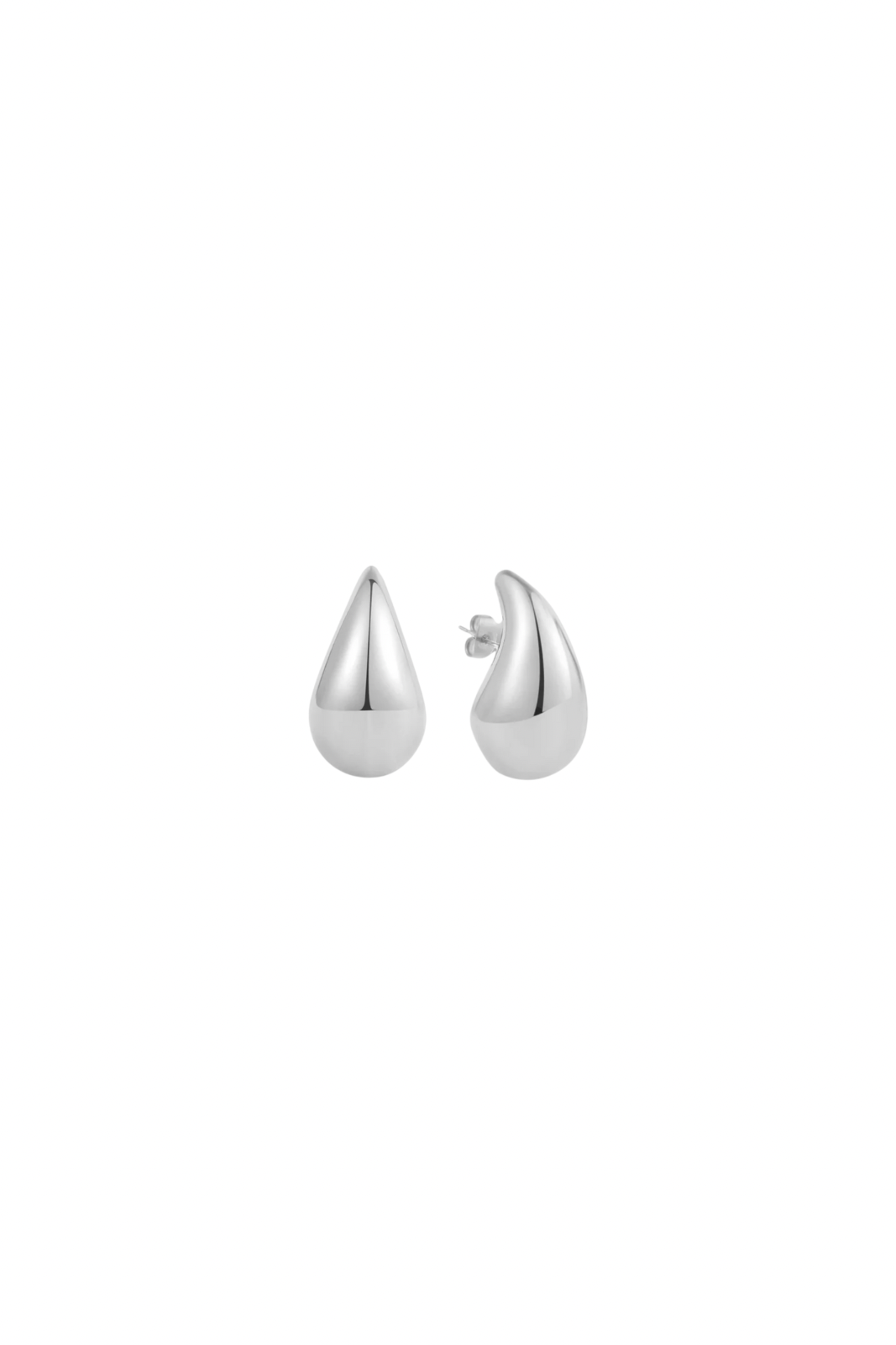 Astra - Silver Mini Teardrop Stud Statement Earrings