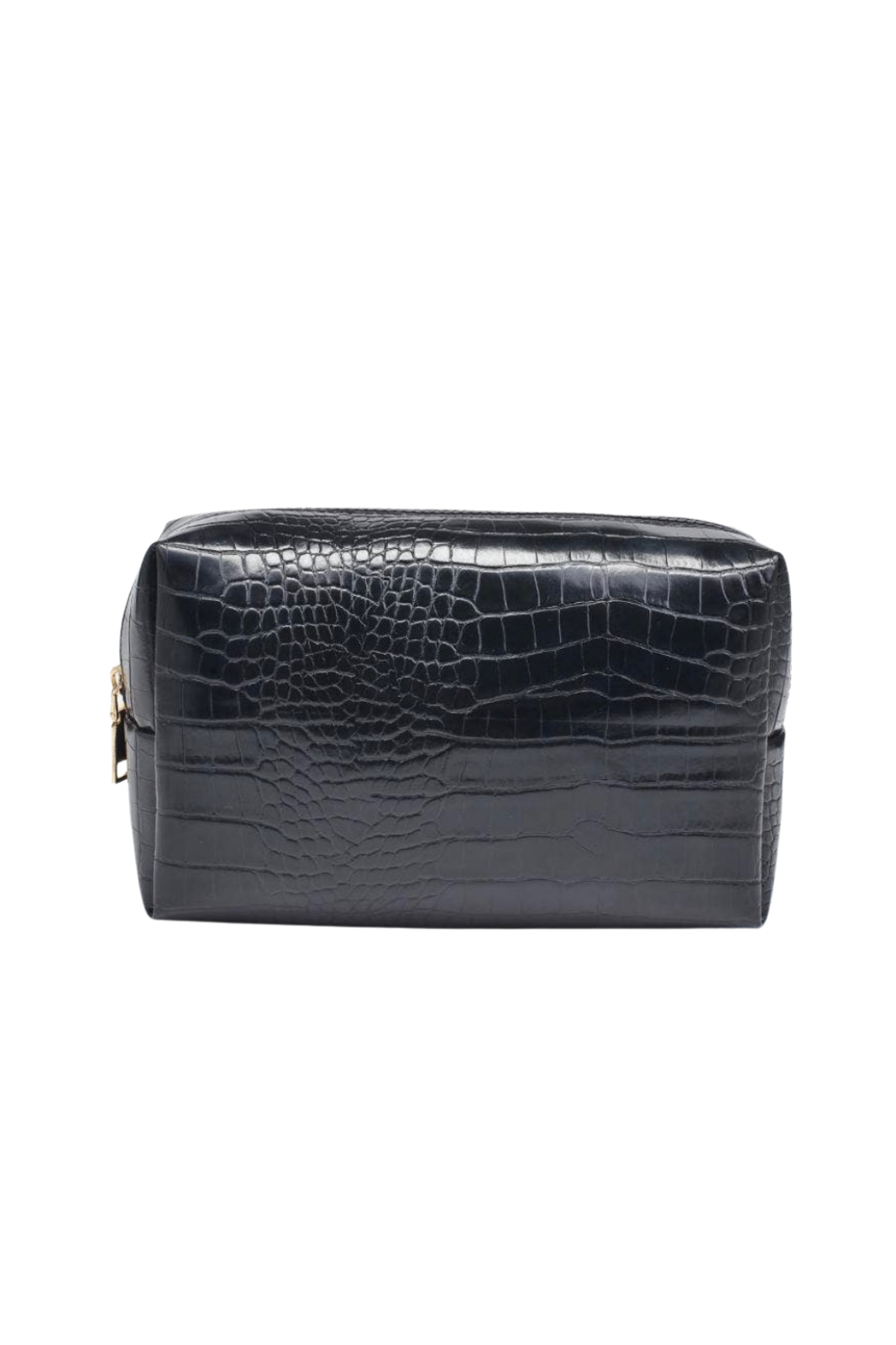 Custom Black Croc Cosmetic Bag