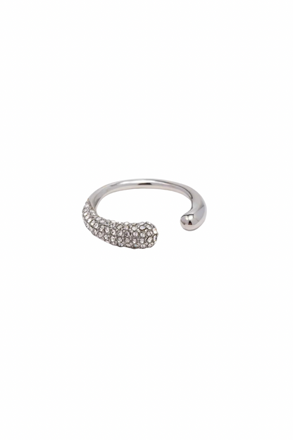 Echo - Silver Adjustable Diamond Ring