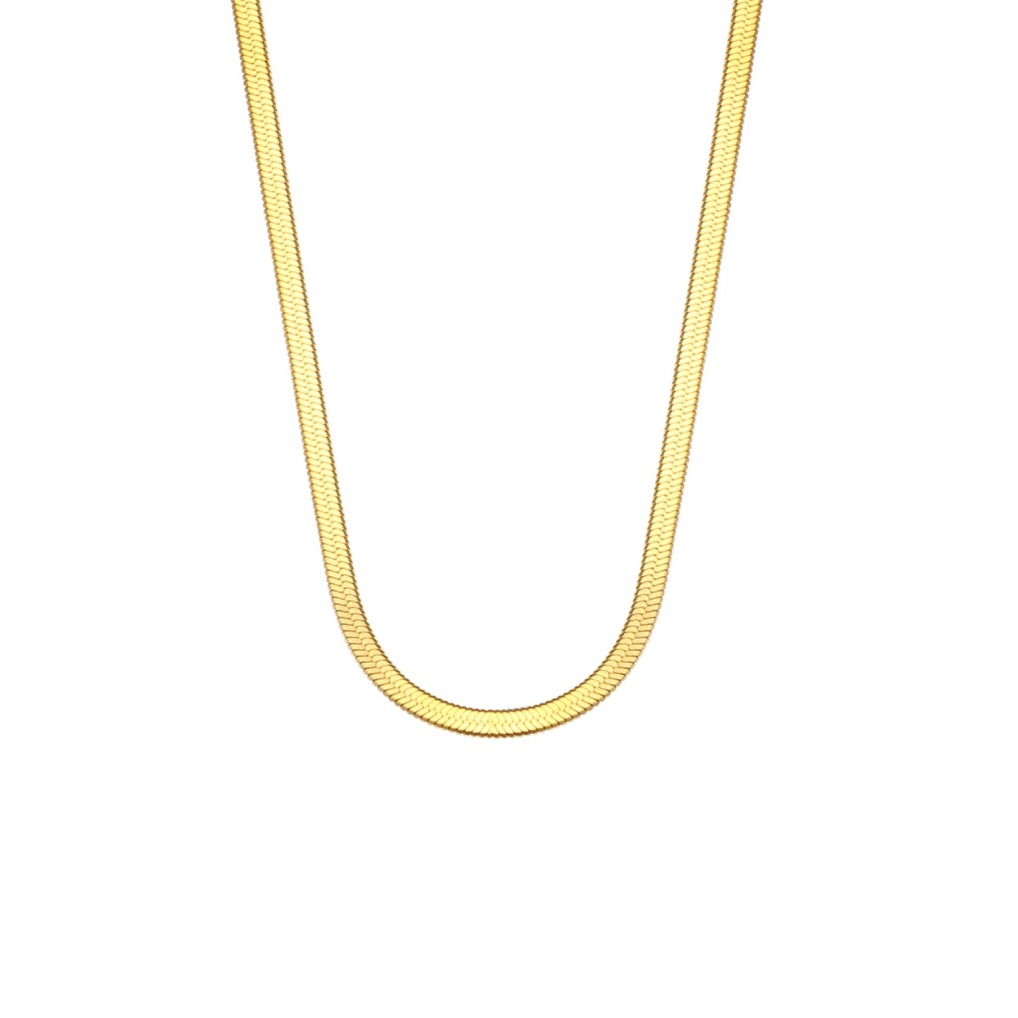 Centauri - Gold Herringbone Snake Chain Necklace