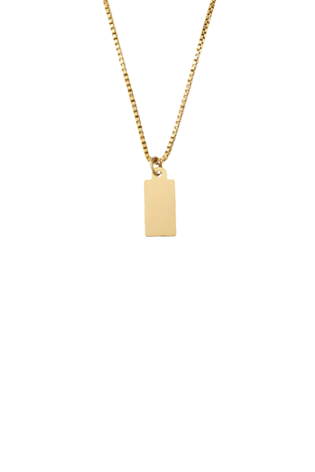 Engraved Tag Pendant Necklace
