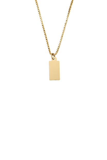 Engraved Tag Pendant Necklace