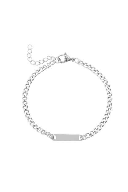 Engraved Curb Chain Bracelet