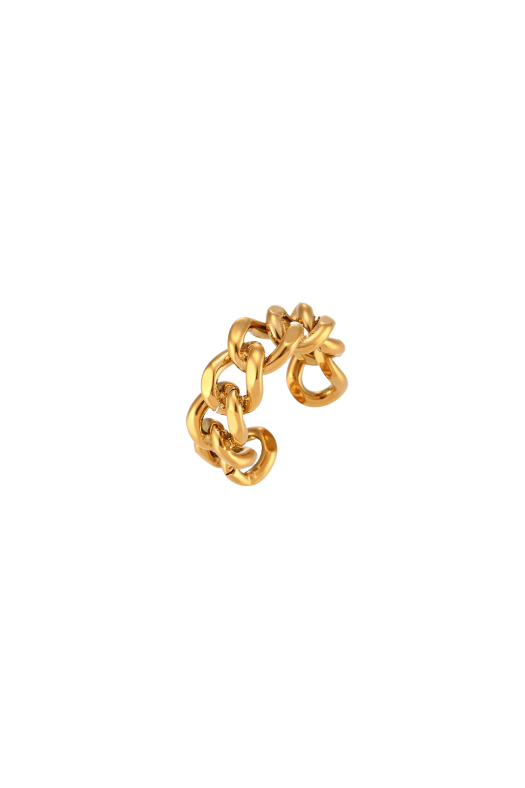 Gaia - Gold Adjustable Chunky Chain Ring