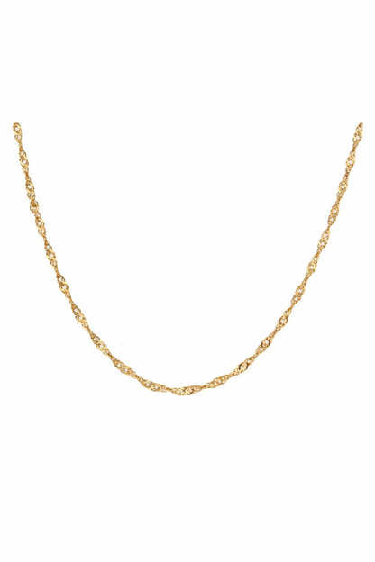 Cove - Gold Delicate Wave Chain Necklace