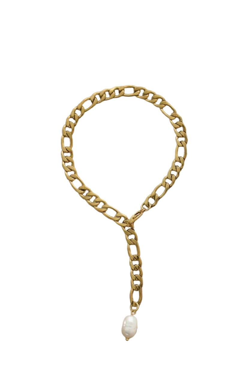 Margo - Gold Chunky Freshwater Pearl Bracelet