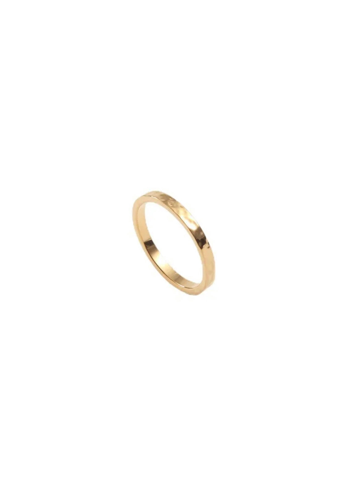Elena - Gold Hammered Ring
