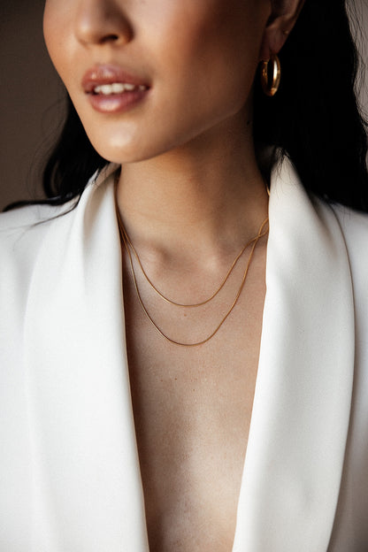 Lana - Gold Thin Snake Chain Necklace
