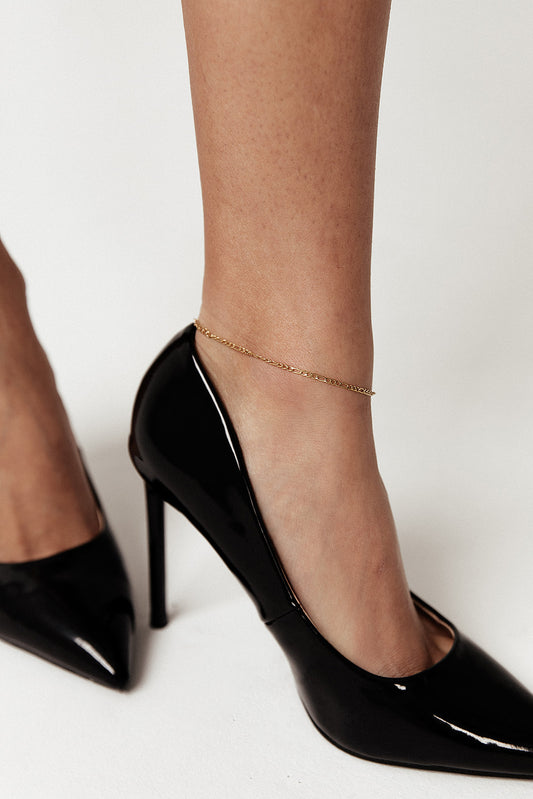 Thalia - Gold Figaro Chain Anklet